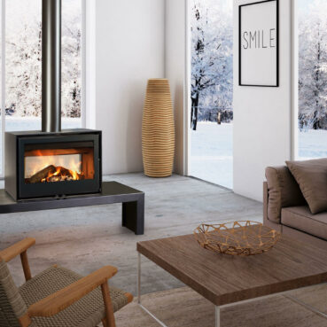 krbová kamna s lavicí